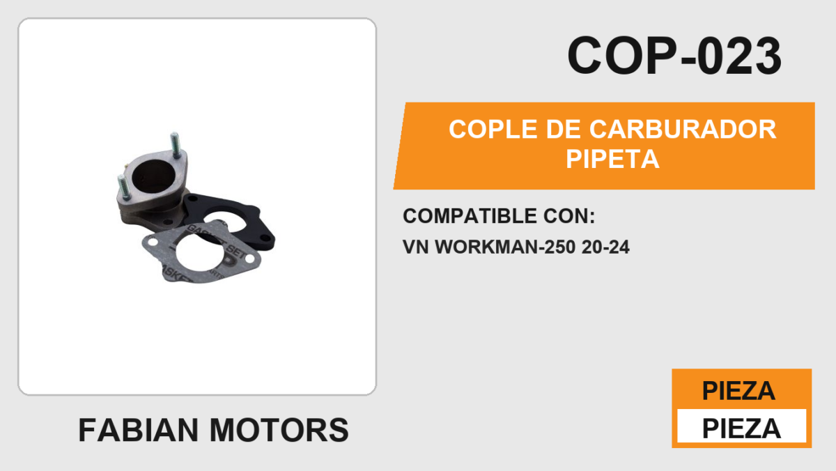 COPLE DE CARBURADOR PIPETA