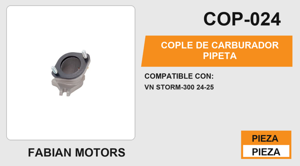 COPLE DE CARBURADOR PIPETA