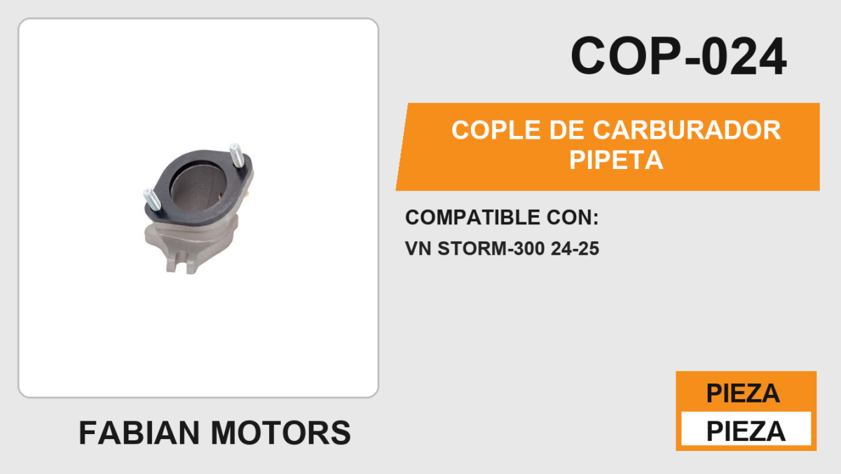 COPLE DE CARBURADOR PIPETA