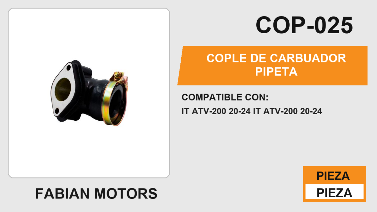 COPLE DE CARBUADOR PIPETA
