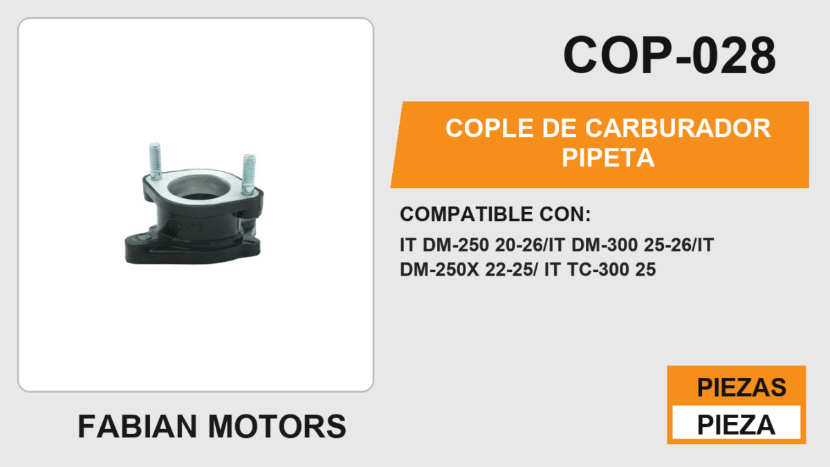 COPLE DE CARBURADOR PIPETA