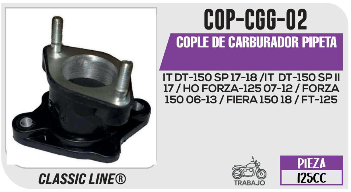 COPLE DE CARBURADOR PIPETA