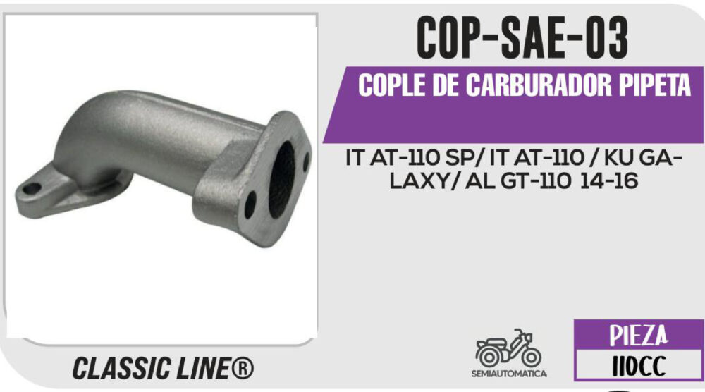 COPLE DE CARBURADOR PIPETA