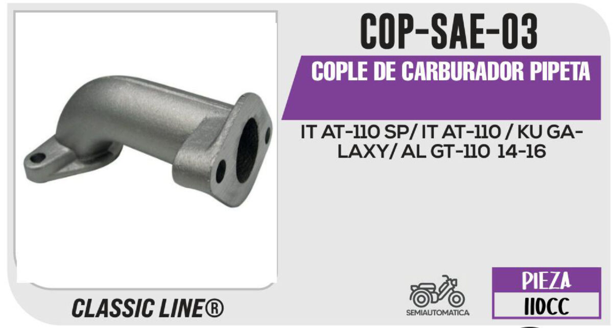 COPLE DE CARBURADOR PIPETA