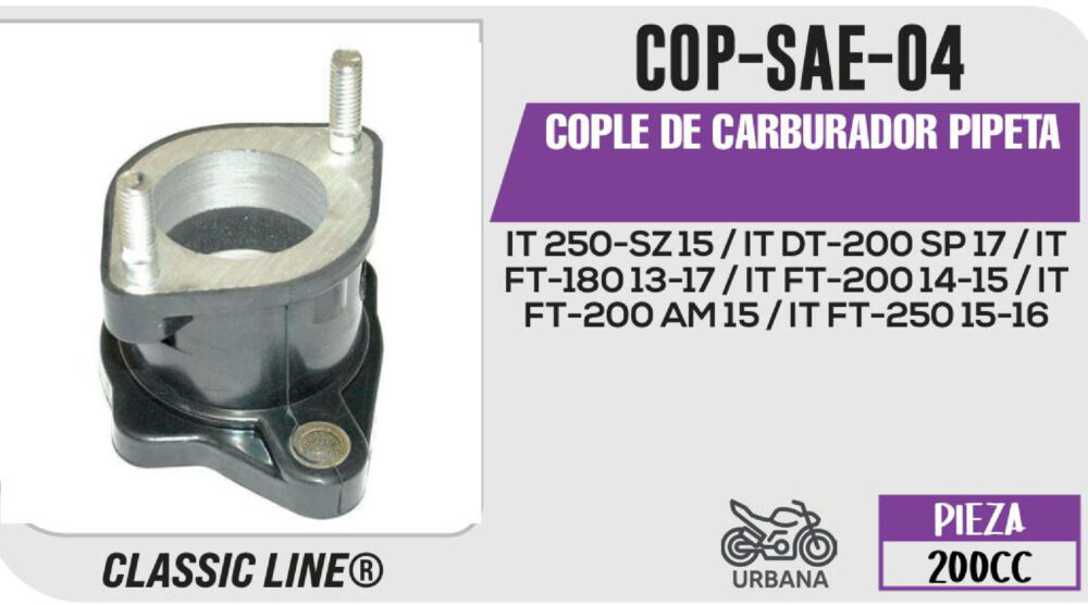 COPLE DE CARBURADOR PIPETA