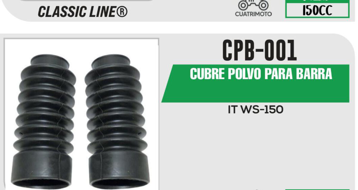 CUBRE POLVO PARA BARRA