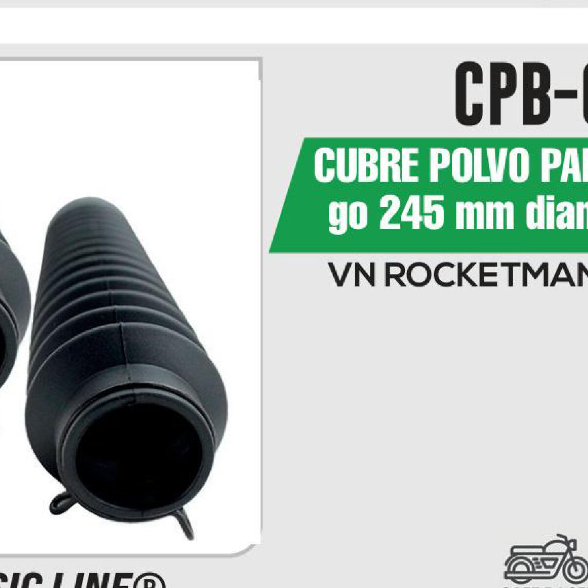 CUBRE POLVO PARA BARRA largo 245 mm diametro 32 mm