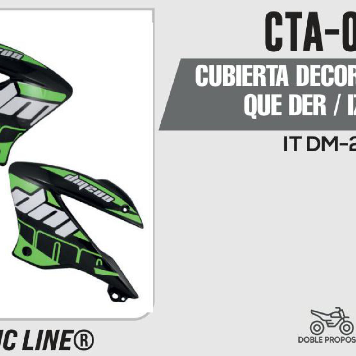 CUBIERTA DECORATIVA DE TANQUE DERECHO / IZQUIERDO NEGRO