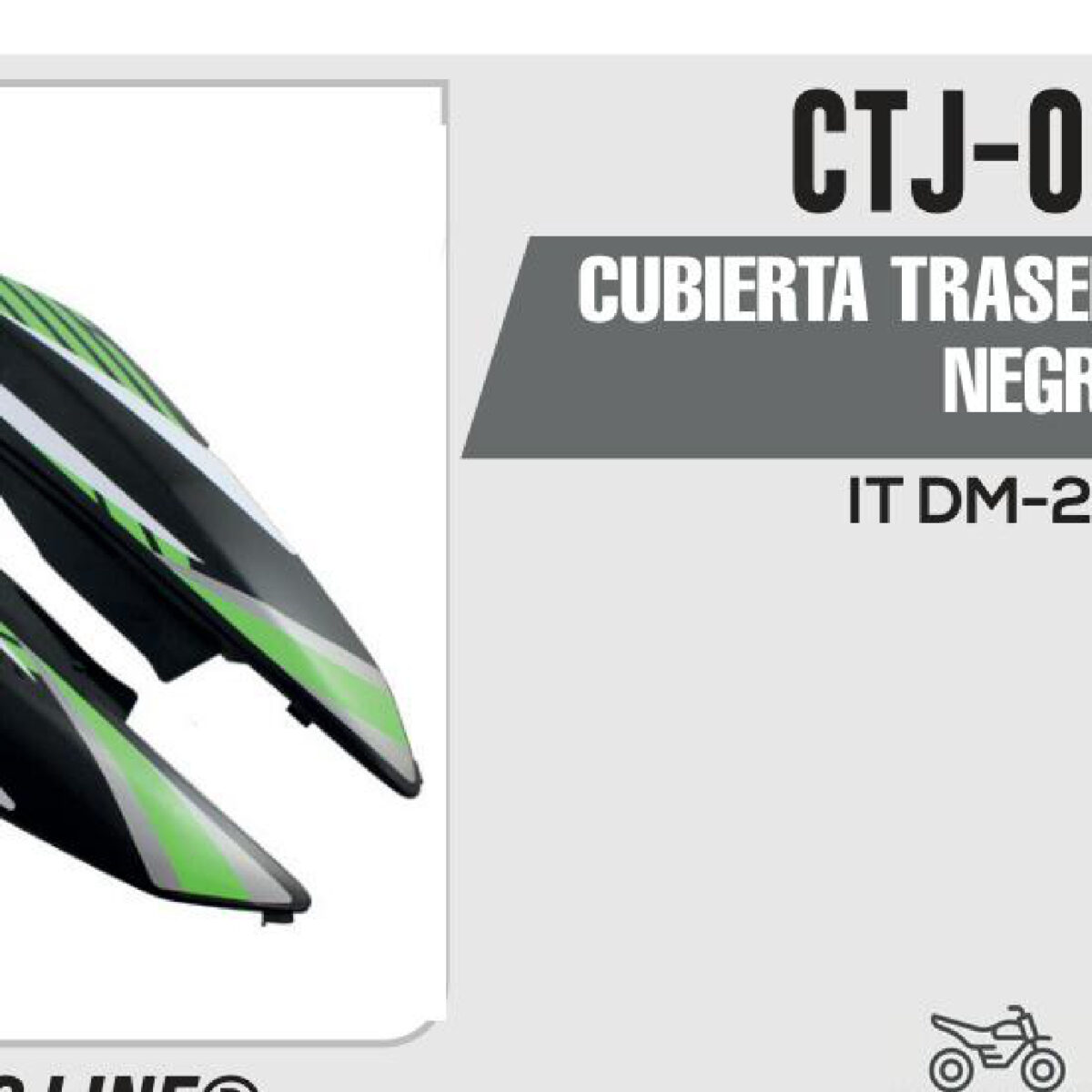 CUBIERTA TRASERAS DERECHO / IZQUIERDO NEGRO