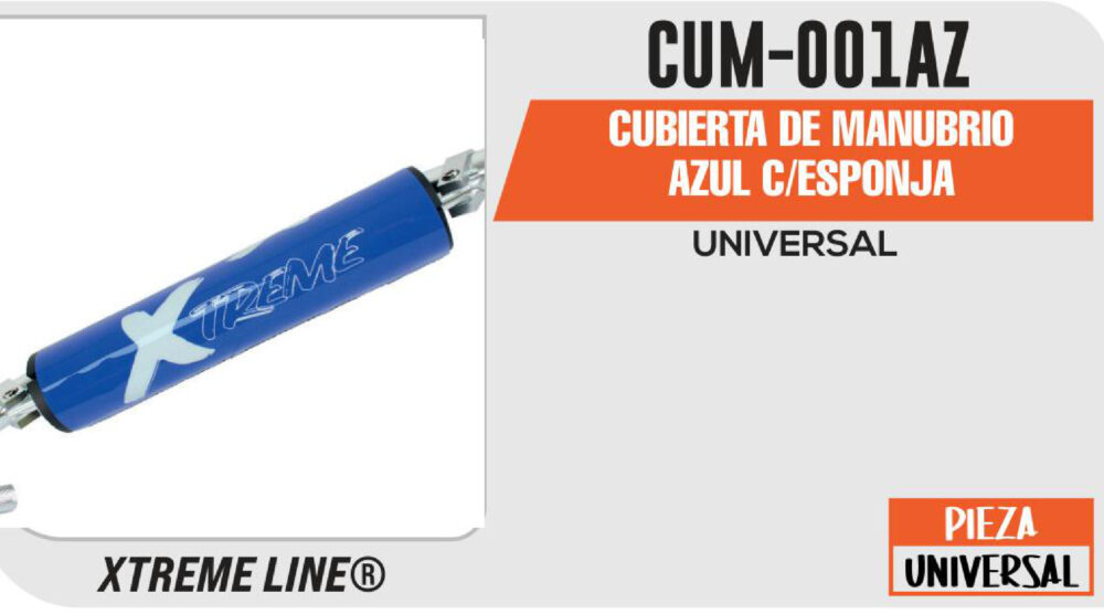 CUBIERTA DE MANUBRIO AZUL C/ESPONJA