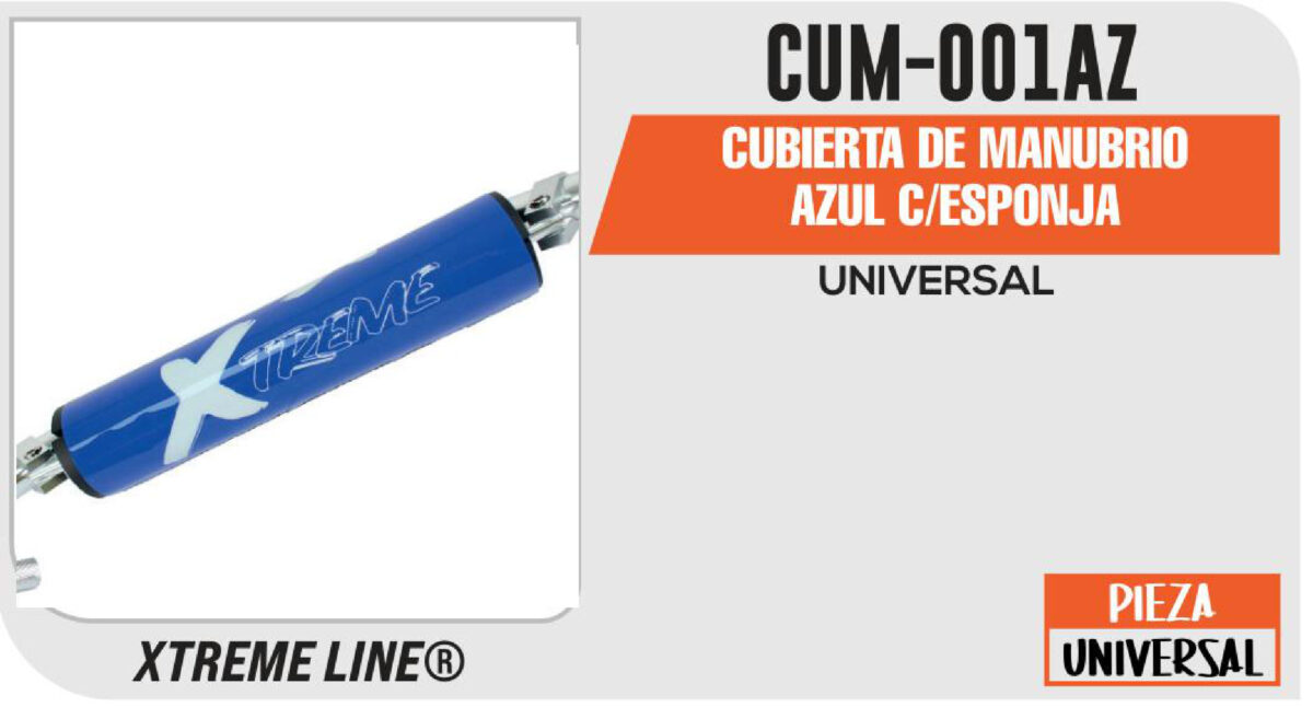 CUBIERTA DE MANUBRIO AZUL C/ESPONJA
