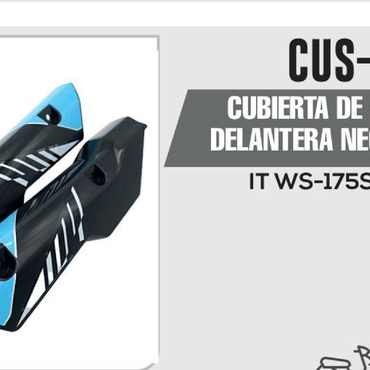 CUBIERTA DE SUSPENSION DELANTERA NEGRO CON AZUL
