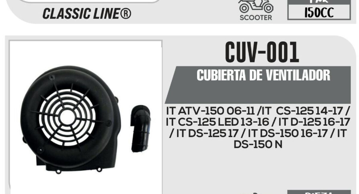 CUBIERTA DE VENTILADOR