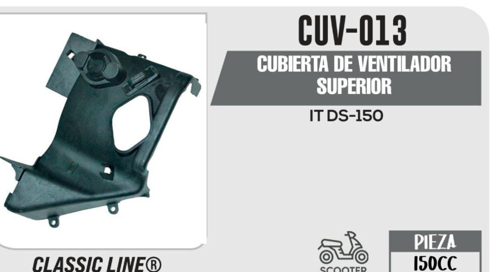 CUBIERTA DE VENTILADOR SUPERIOR