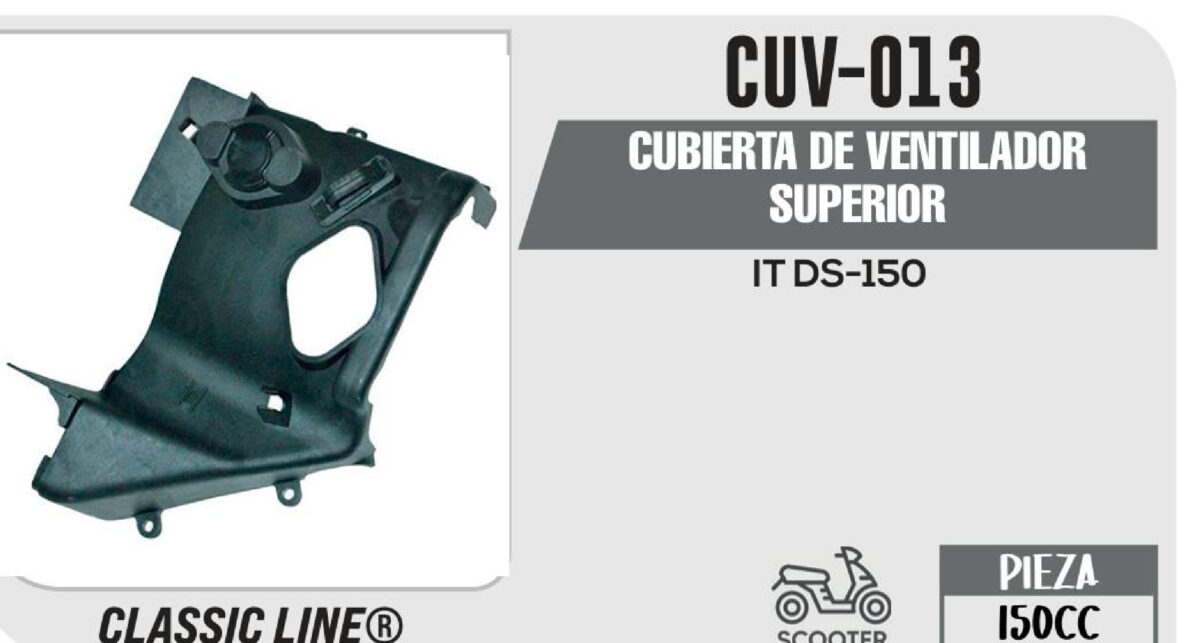CUBIERTA DE VENTILADOR SUPERIOR
