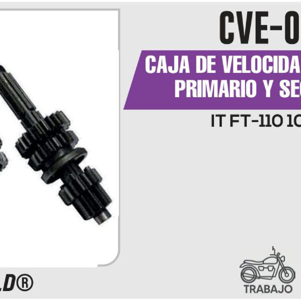 CAJA DE VELOCIDADES ENGRANE PRIMARIO Y SECUNDARIO