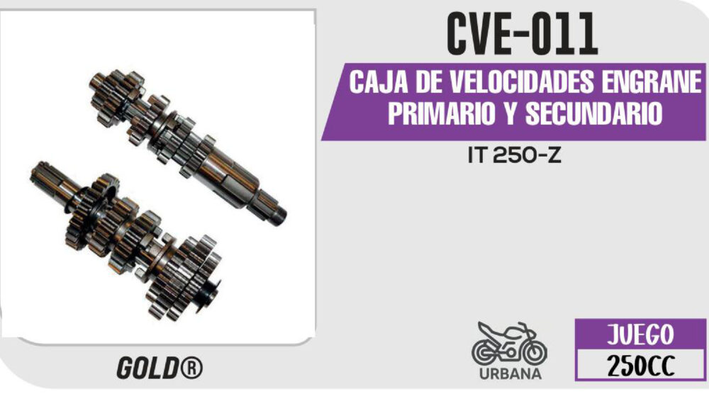 CAJA DE VELOCIDADES ENGRANE PRIMARIO Y SECUNDARIO