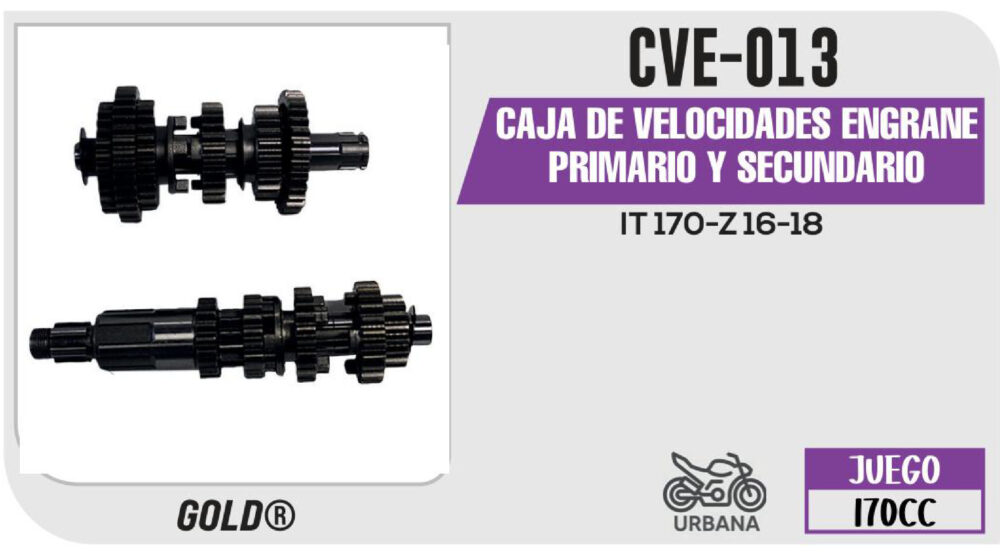 CAJA DE VELOCIDADES ENGRANE PRIMARIO Y SECUNDARIO