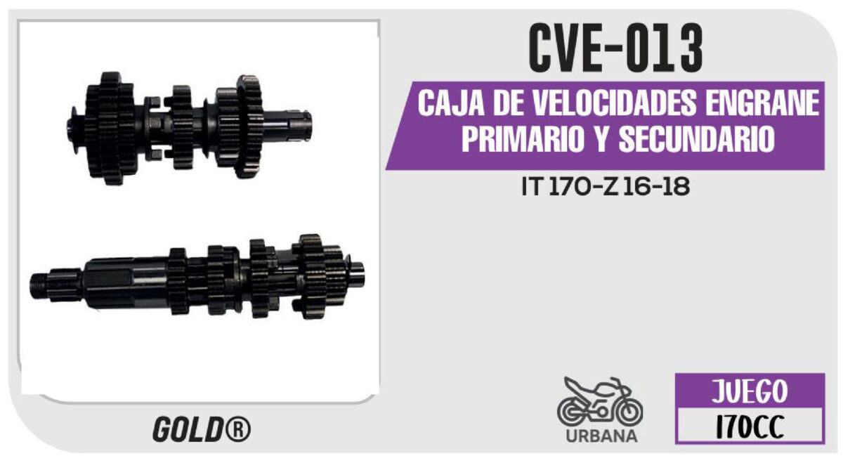 CAJA DE VELOCIDADES ENGRANE PRIMARIO Y SECUNDARIO