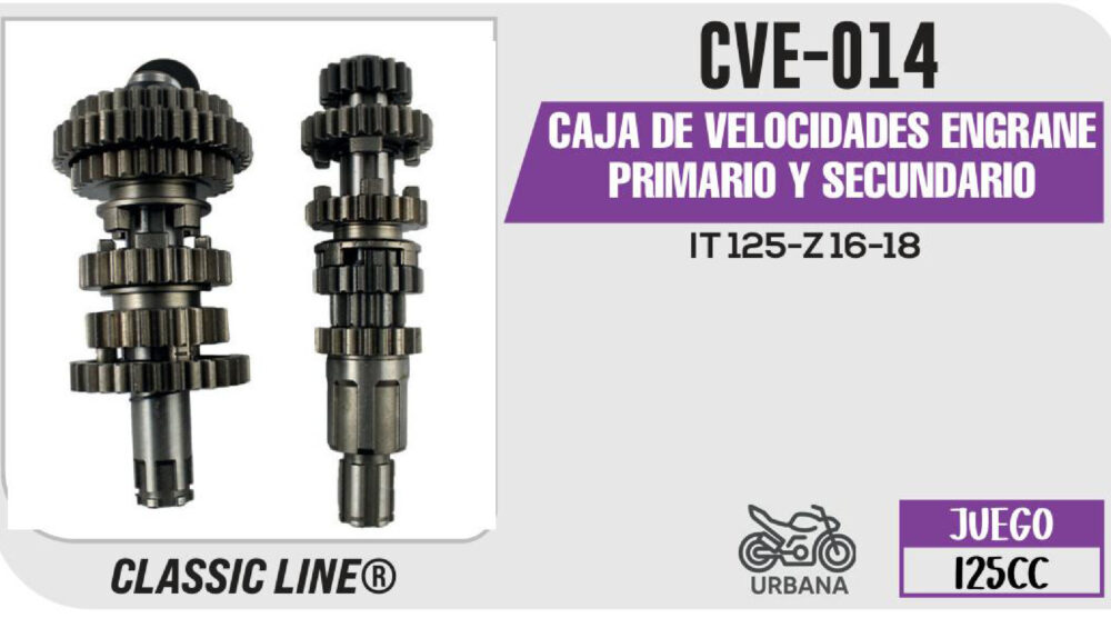 CAJA DE VELOCIDADES ENGRANE PRIMARIO Y SECUNDARIO