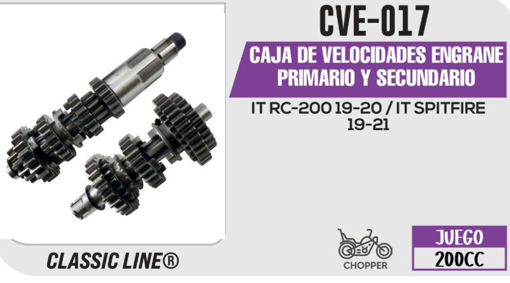 CAJA DE VELOCIDADES ENGRANE PRIMARIO Y SECUNDARIO