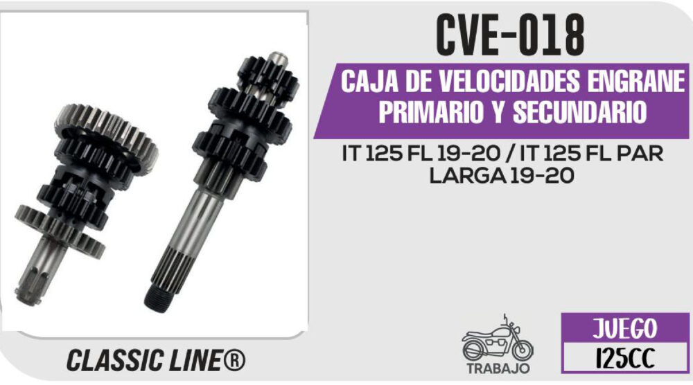 CAJA DE VELOCIDADES ENGRANE PRIMARIO Y SECUNDARIO