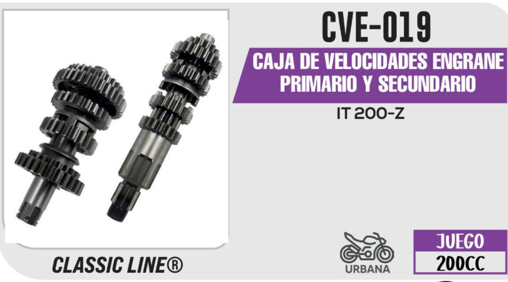 CAJA DE VELOCIDADES ENGRANE PRIMARIO Y SECUNDARIO