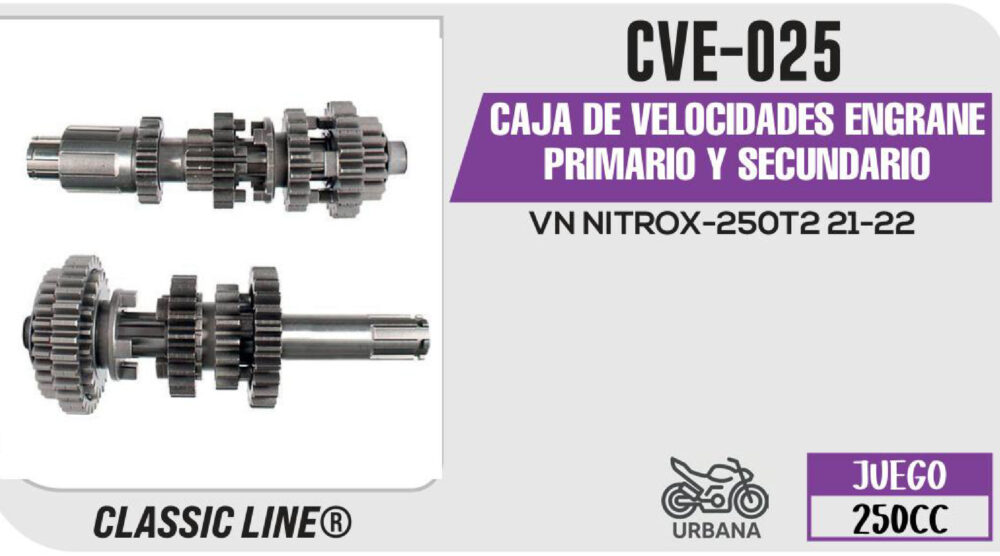 CAJA DE VELOCIDADES ENGRANE PRIMARIO Y SECUNDARIO