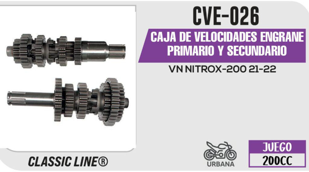 CAJA DE VELOCIDADES ENGRANE PRIMARIO Y SECUNDARIO