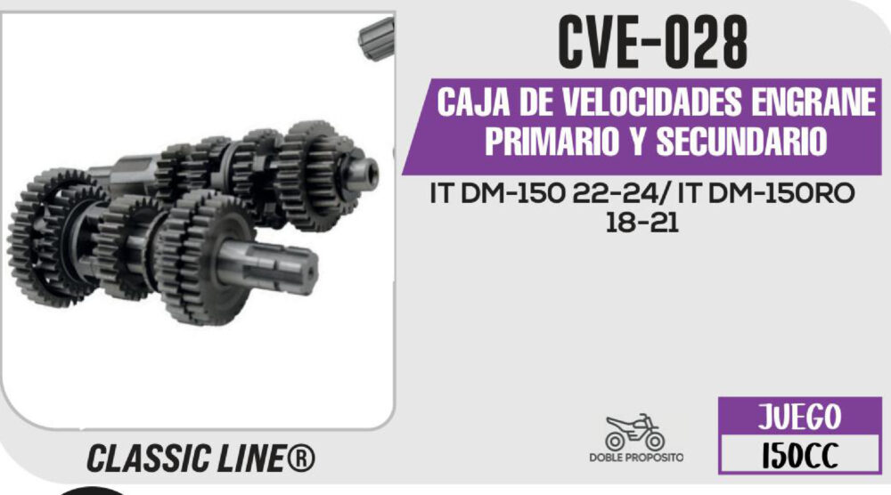 CAJA DE VELOCIDADES ENGRANE PRIMARIO Y SECUNDARIO