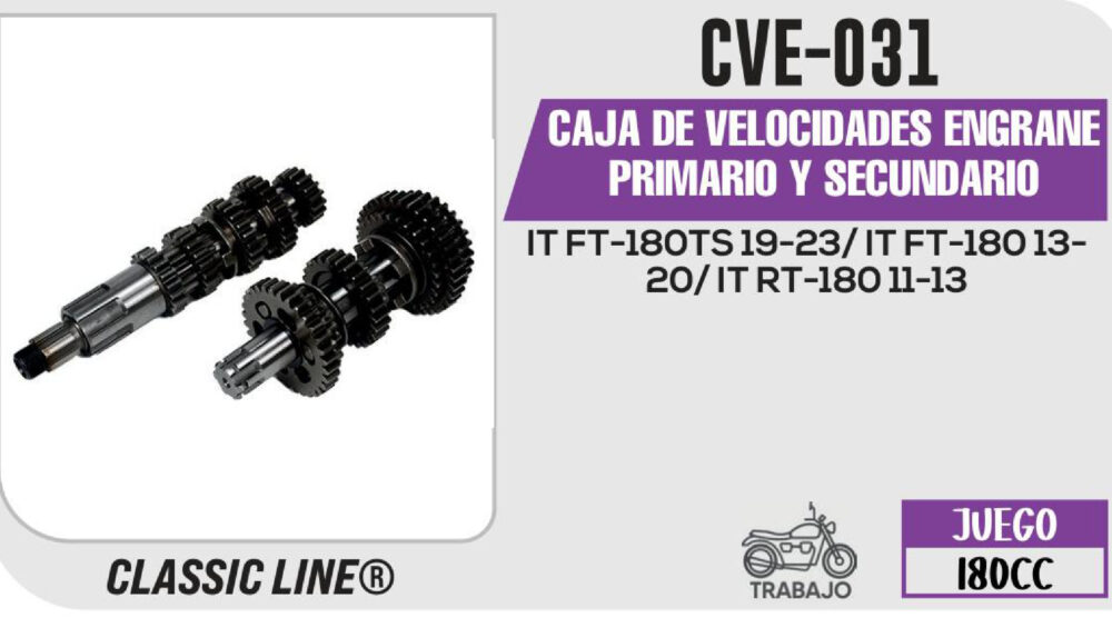 CAJA DE VELOCIDADES ENGRANE PRIMARIO Y SECUNDARIO