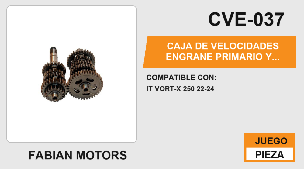 CAJA DE VELOCIDADES ENGRANE PRIMARIO Y SECUNDARIO