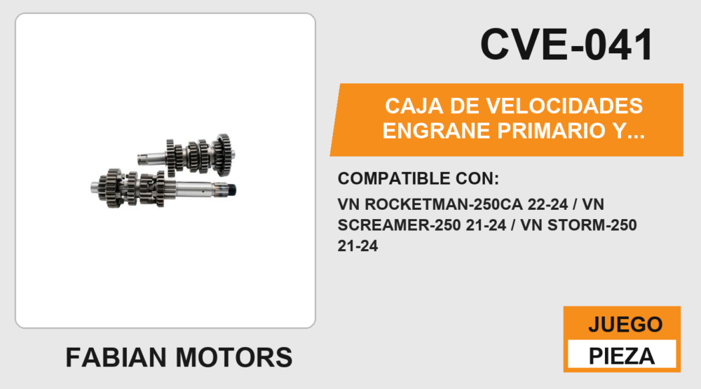 CAJA DE VELOCIDADES ENGRANE PRIMARIO Y SECUNDARIO