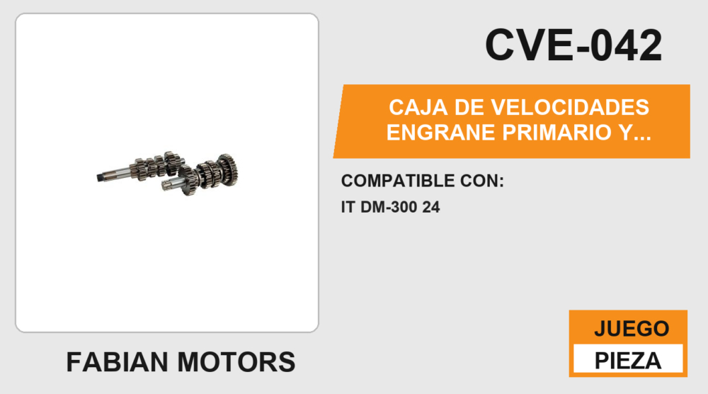 CAJA DE VELOCIDADES ENGRANE PRIMARIO Y SECUNDARIO