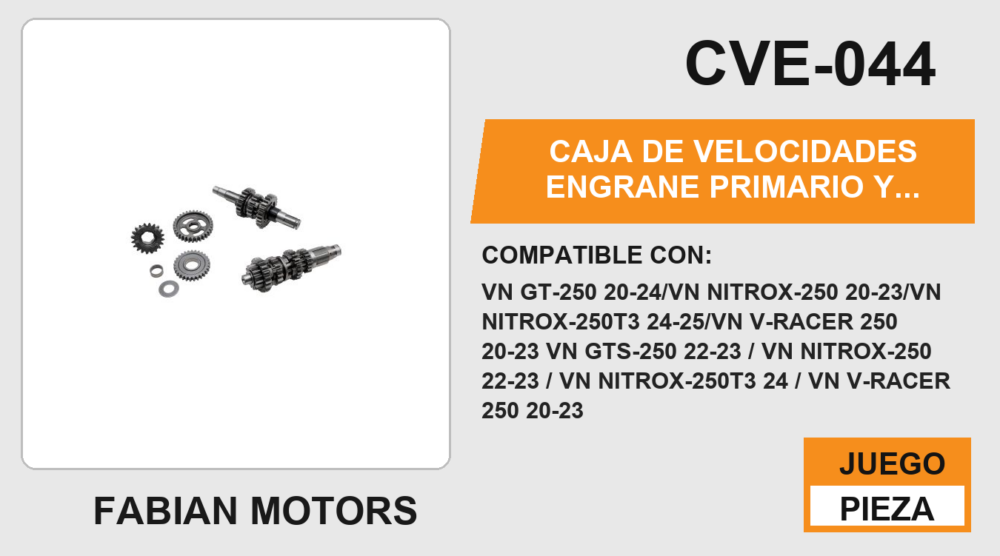 CAJA DE VELOCIDADES ENGRANE PRIMARIO Y SECUNDARIO