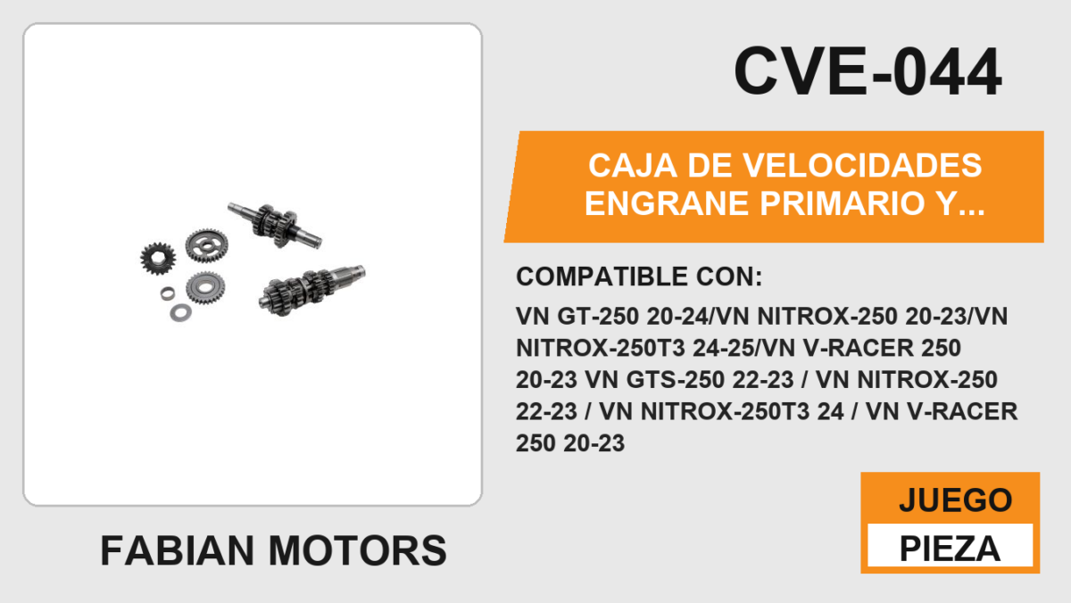 CAJA DE VELOCIDADES ENGRANE PRIMARIO Y SECUNDARIO
