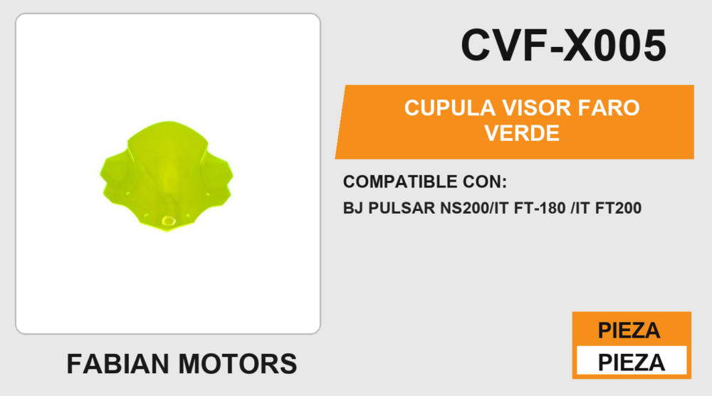 CUPULA VISOR FARO VERDE