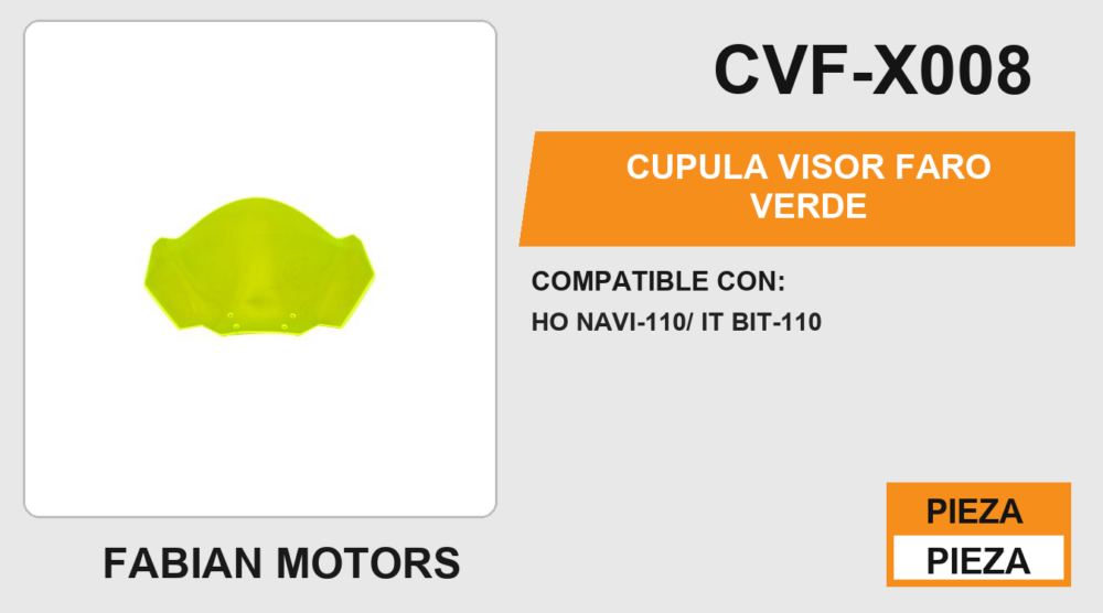 CUPULA VISOR FARO VERDE
