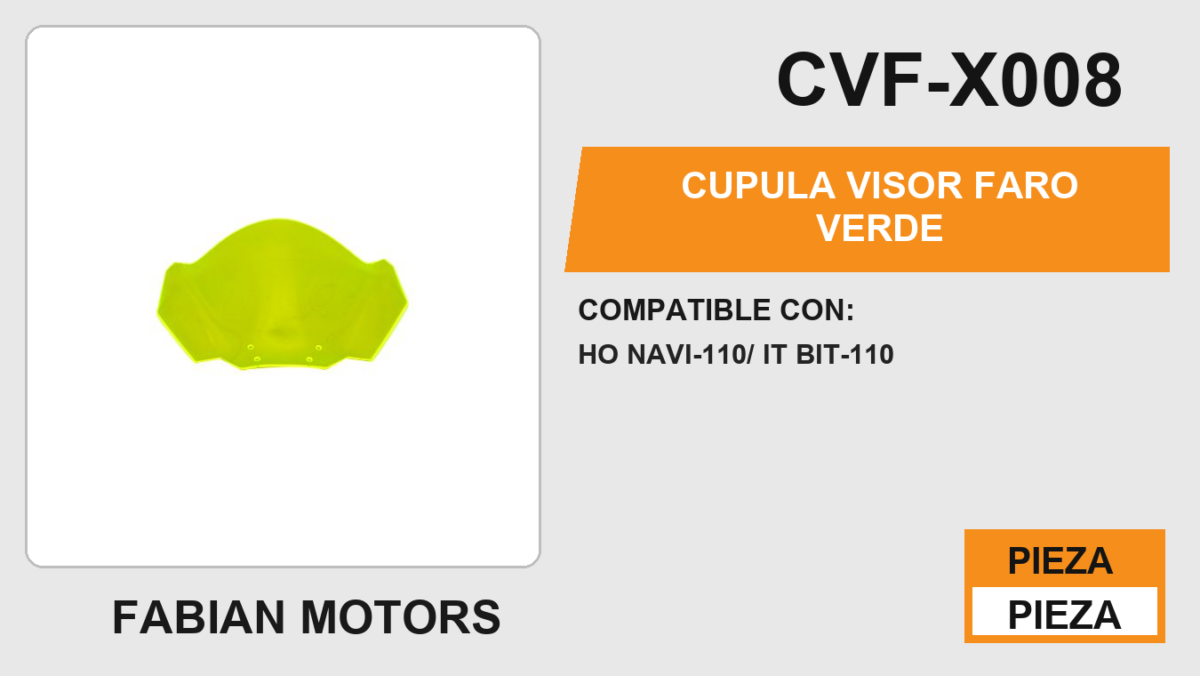CUPULA VISOR FARO VERDE