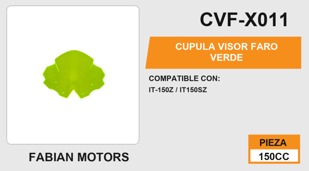 CUPULA VISOR FARO VERDE