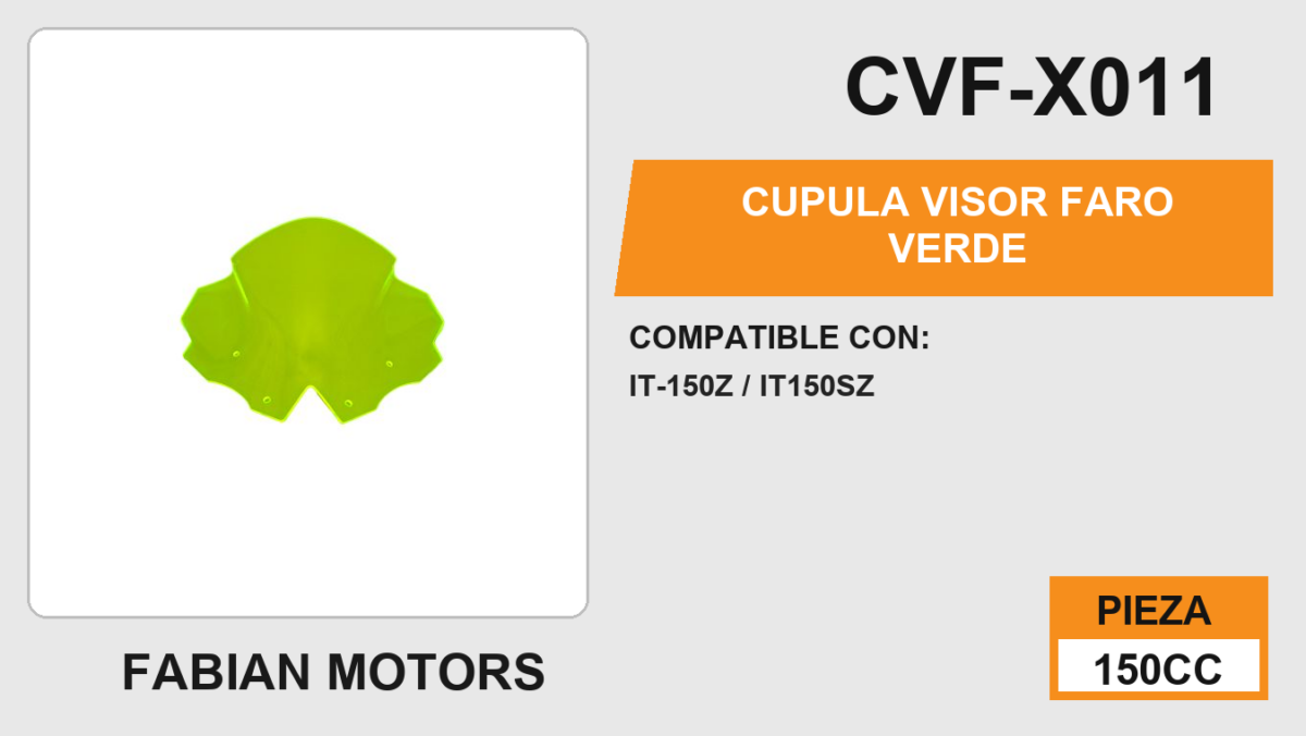 CUPULA VISOR FARO VERDE