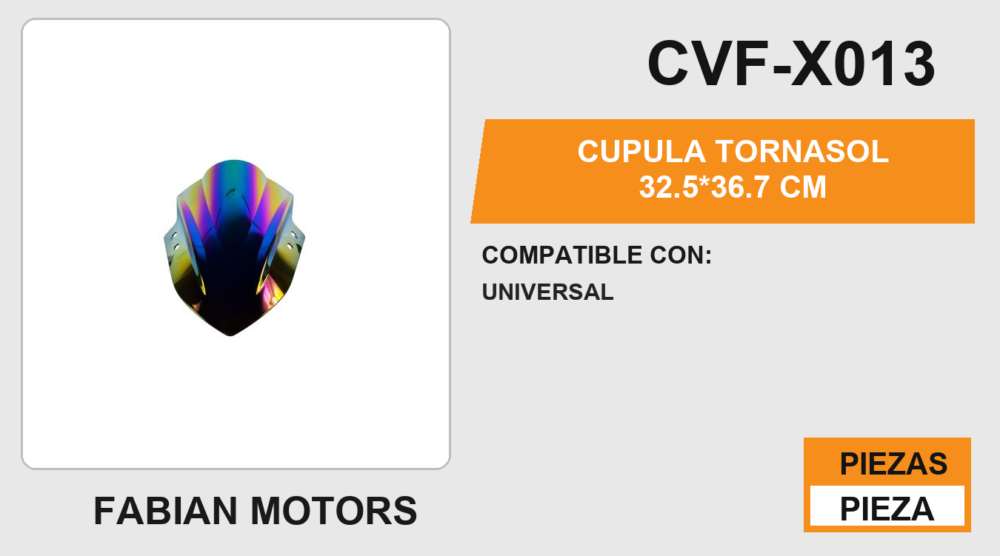 CUPULA TORNASOL 32.5*36.7 CM