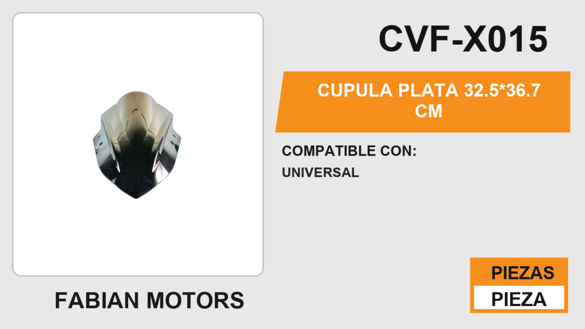 CUPULA PLATA 32.5*36.7 CM