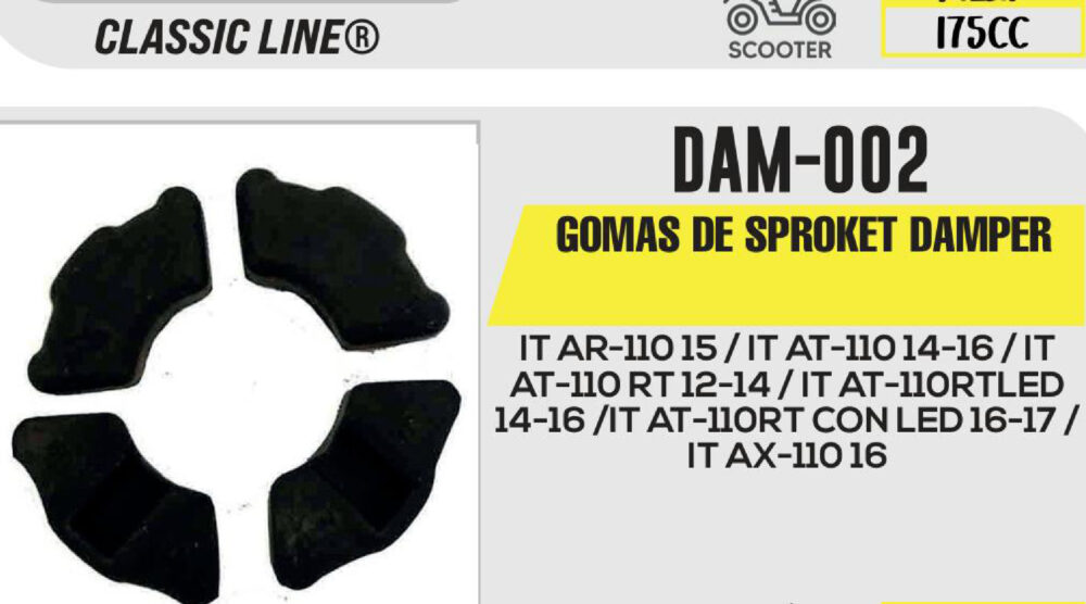 GOMAS DE SPROKET DAMPER