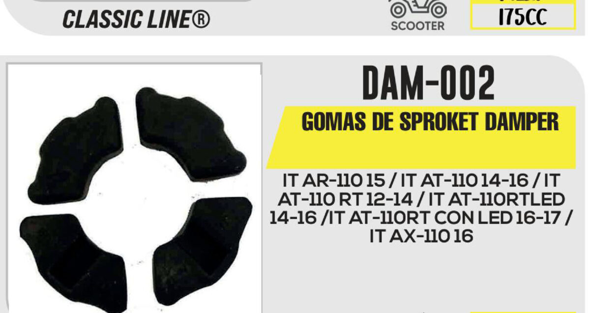 GOMAS DE SPROKET DAMPER