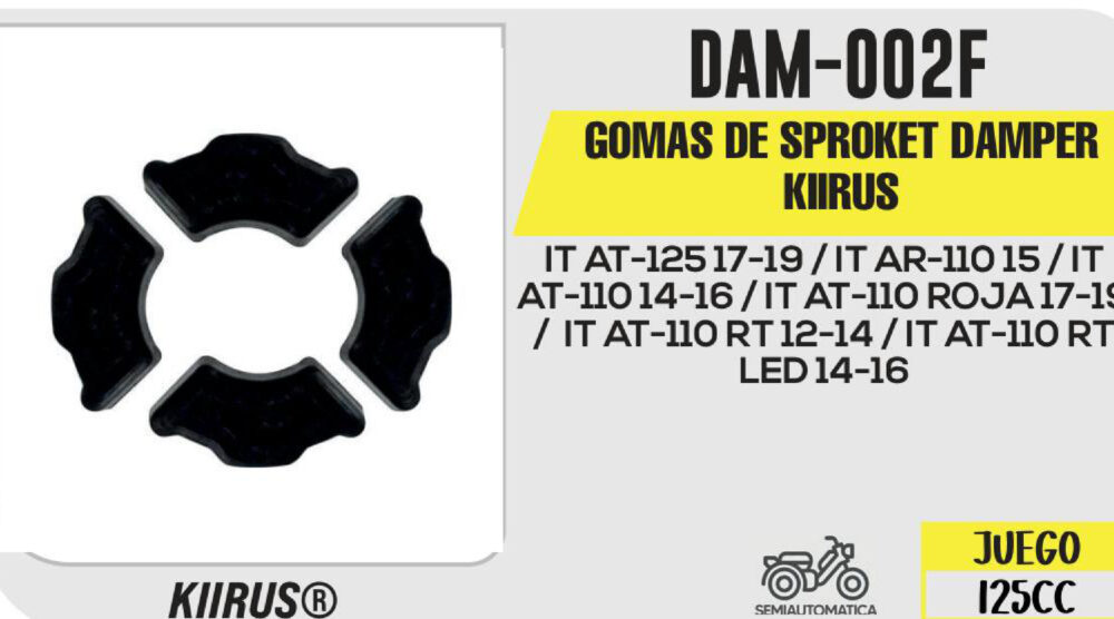 GOMAS DE SPROKET DAMPER
