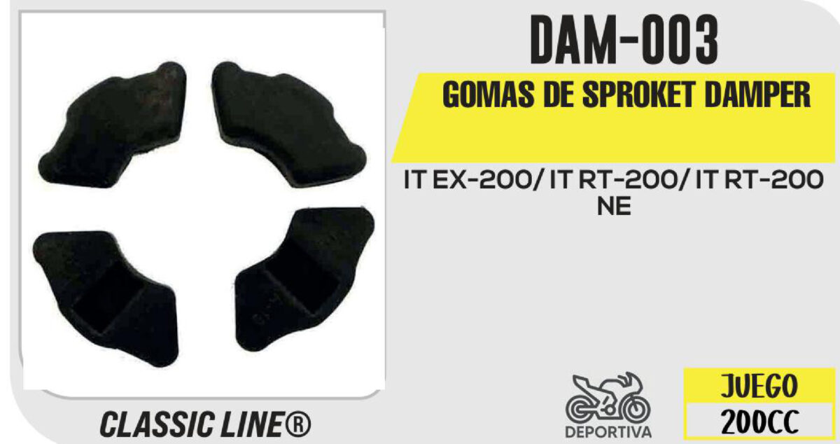 GOMAS DE SPROKET DAMPER