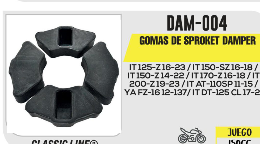 GOMAS DE SPROKET DAMPER