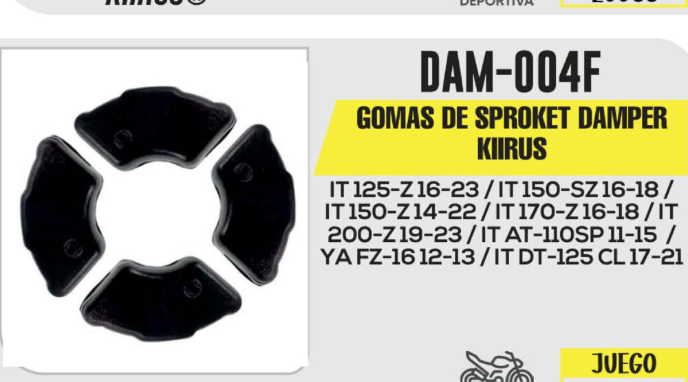 GOMAS DE SPROKET DAMPER