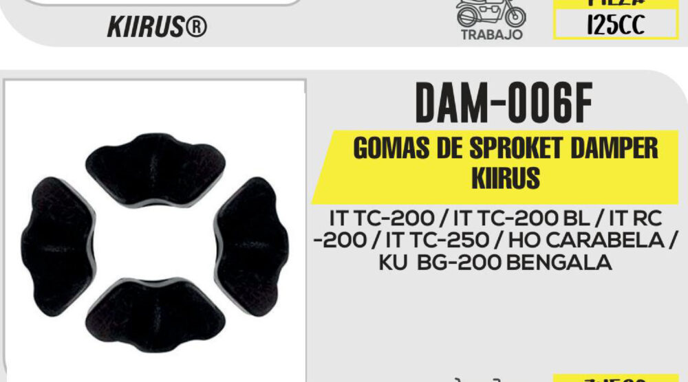 GOMAS DE SPROKET DAMPER
